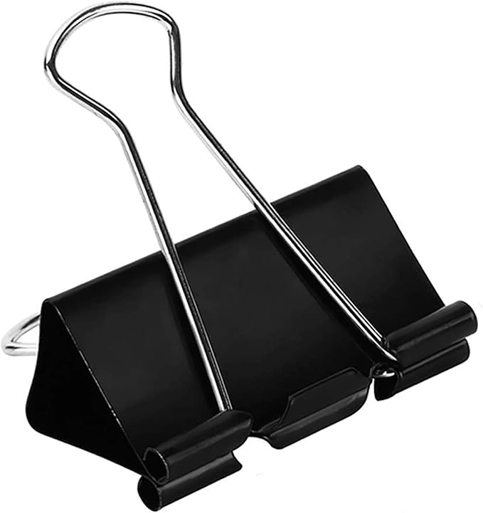 Extra Large Binder Clips (36 Pack) 2 Inch, Big Paper Clamps for Office Supplies, Black