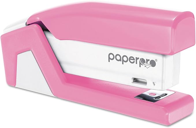 PaperPro 1588 - Pink Ribbon Compact Stapler, 15-Sheet Capacity, Pink/White