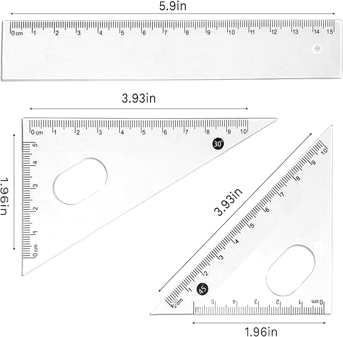 Protractor and Compass Set for School,Geometry Set,Compass Geometry Tool,7P Metal Compass Ruler Eraser Replacement Leads Blue