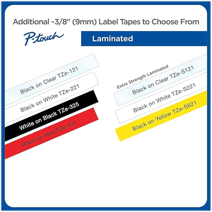 Brother Genuine P-Touch TZe-2212PK ~1" (24mm) Laminated Label Tape for use with Compatible Brother Label Makers