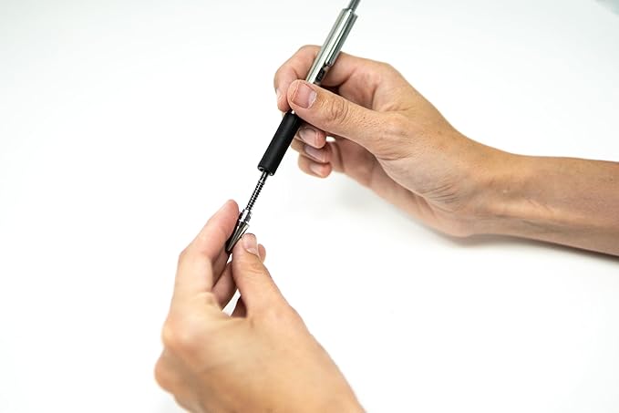 Zebra Pen, STEEL F-402 Retractable Ballpoint Pens, 0.7mm Fine Point, Blue Ink, Stainless Steel Barrel and Clip, Easy-Glide Ink, Comfort Grip, Refillable Pens for Office, School, 12-Pack (29220)