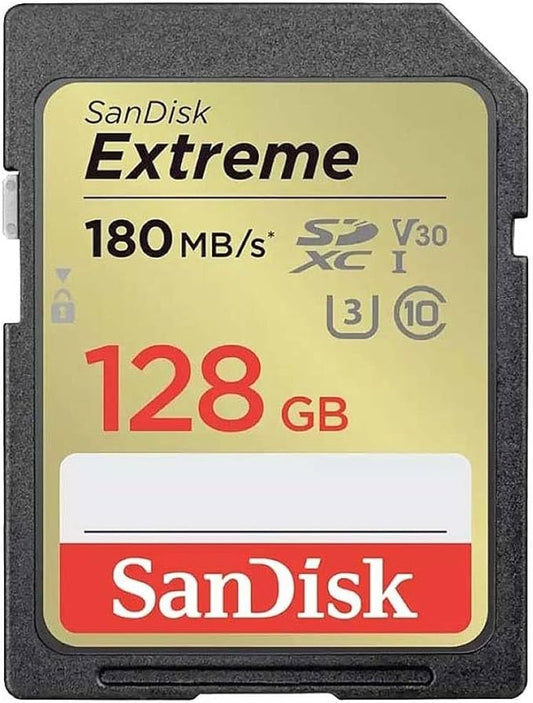 SANDISK - Cards Extreme Plus 128GB SDHC Memory Card 190MB/S 90MB/S UHS-I Class