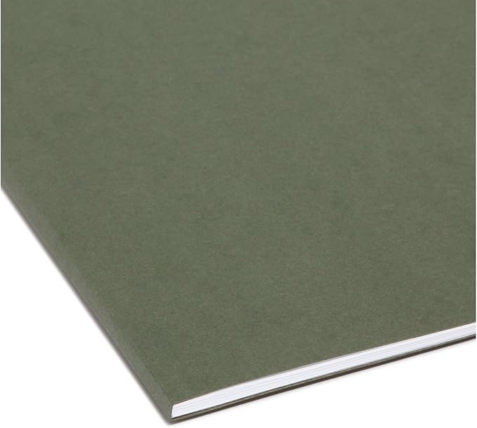 Smead Hanging File Folder, No Tabs, Letter Size, Standard Green, 25 per Box (64010)