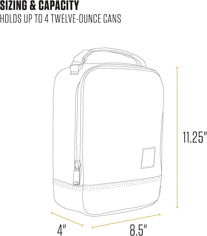 Carhartt Insulated Lunch Cooler For Men and Women, Fully Insulated Lunch Pale for Everyday Use, Atomic Blue