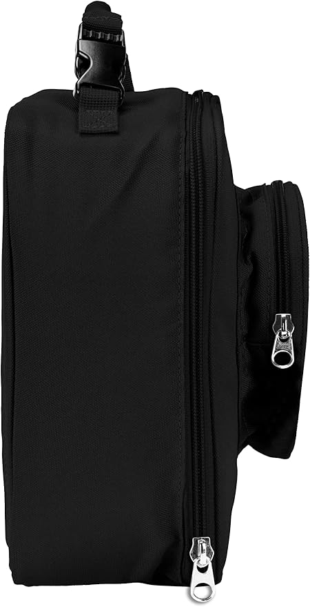 LEGO Lunch Bag, Durable and Insulated, with Mesh Pouch and Zip Compartment, Perfect for On-the-Go Meals, Black