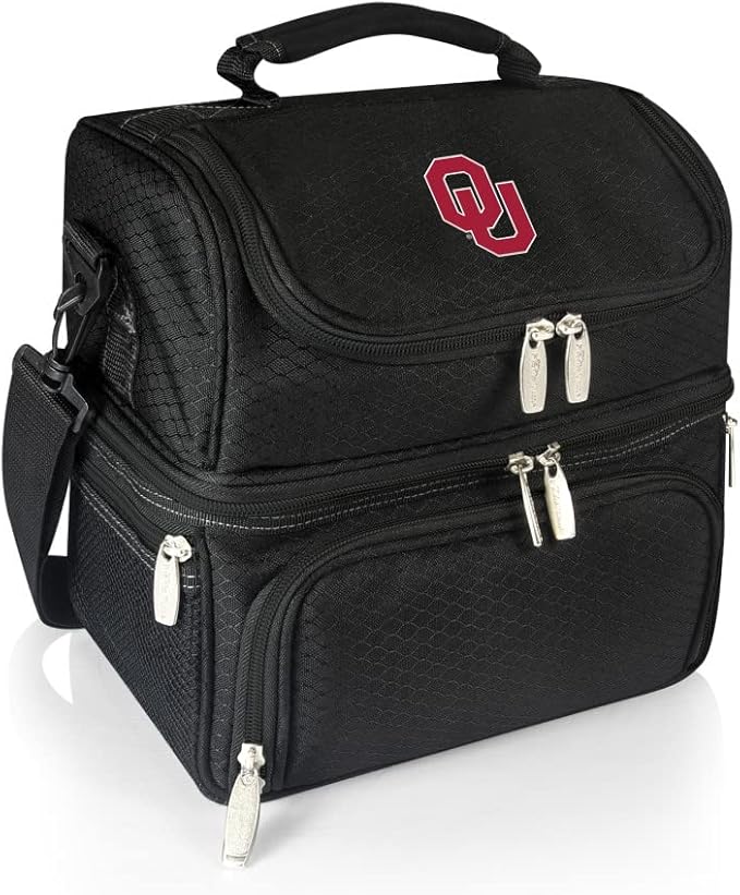 PICNIC TIME NCAA Nebraska Cornhuskers Pranzo Lunch Bag - Insulated Lunch Box with Picnic Set - Lunch Cooler Bag