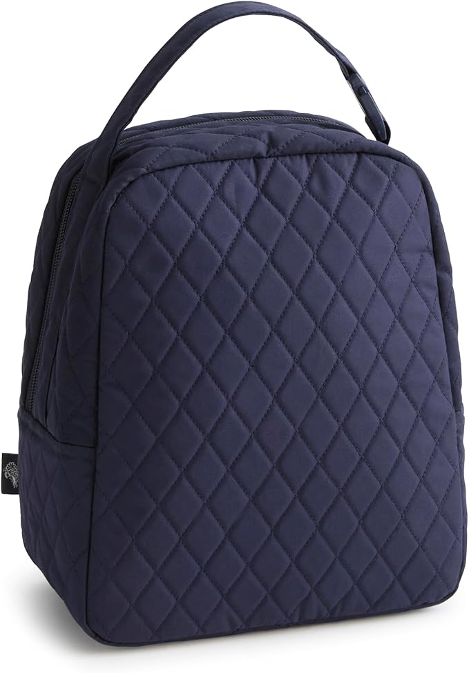 Premium Cotton Large Lunch Bag, Peacoat, One Size