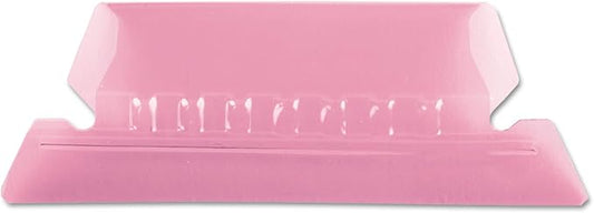 Pendaflex Hanging Folder Tabs, 2", Clear Pink, 25 Tabs and Inserts per Pack (42 PIN)