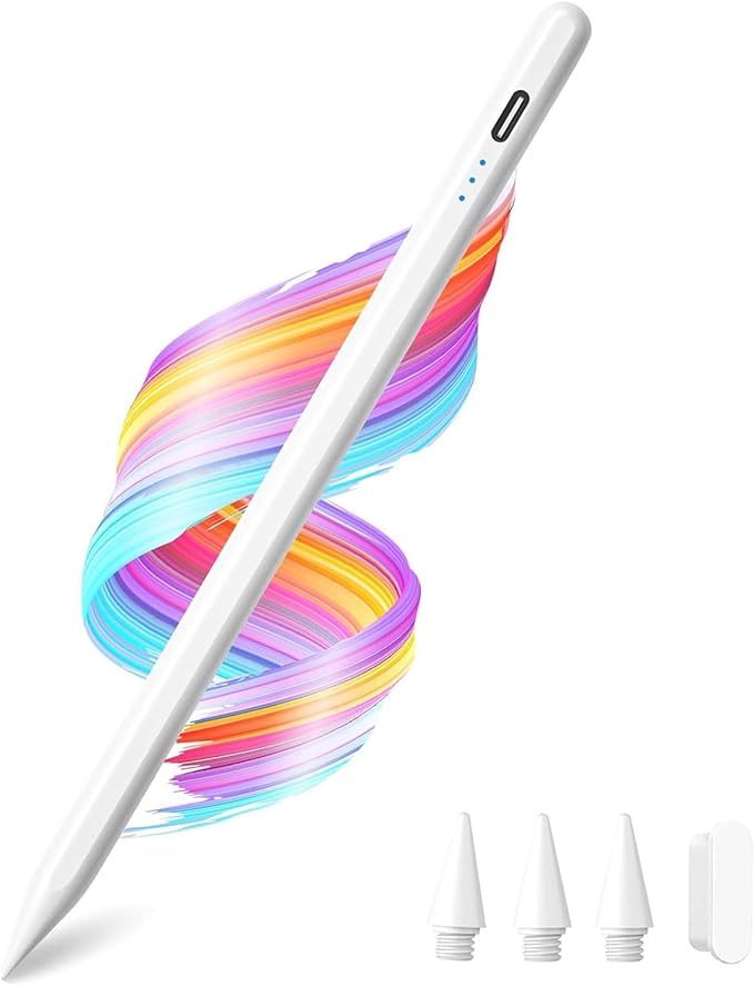 Stylus Pen for Apple iPad A16/11th 2025-2018 iPad Pencil A16/11/10/9/8/7/6,Air 11"/13" M3/M2/5th-3rd,Pro 13"/12.9"/11"/M5/M4,Mini A17 Pro/6/5th Stylus Palm Rejection Tilt Sensitivity Fast Charge