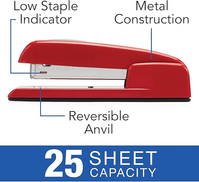 Swingline 74736 Business Stapler,20 Sh Cap, 210 Staples, Red