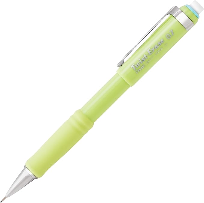 Pentel Twist-Erase III Mechanical Pencil, (0.7mm), Medium Line, Assorted Fashion Color Barrels, (QE517FBP4M),4 Count (Pack of 2)