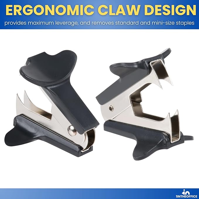 1InTheOffice Claw Staple Remover, 3 Pack "