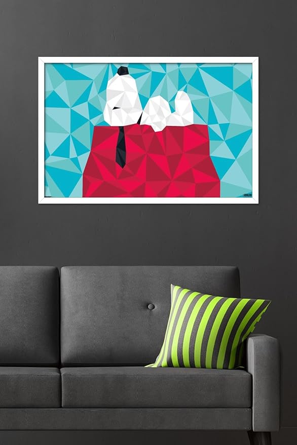 Peanuts: Astronomy-Geometry - Snoopy Wall Poster, 34L" x 22.4W", White Framed Version