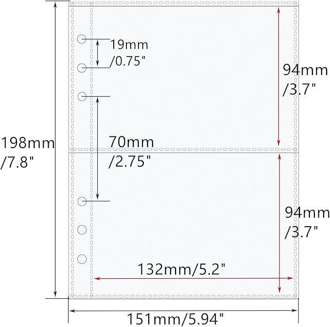 A5 Photocard Sleeves 20pcs Frosted Sheet Protectors 5.2'' x 3.7'' 2 Pocket Picture Card Insets PP Photo Album Refill Pages for 6 Ring Binder (Frosted, A5-2Pocket)