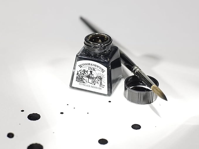 Winsor & Newton Drawing Ink, 30ml Bottle, Liquid Indian