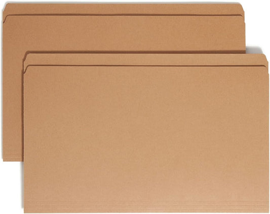 Smead File Folder, Reinforced Straight-Cut Tab, Legal Size, Kraft, 100 Per Box (15710)