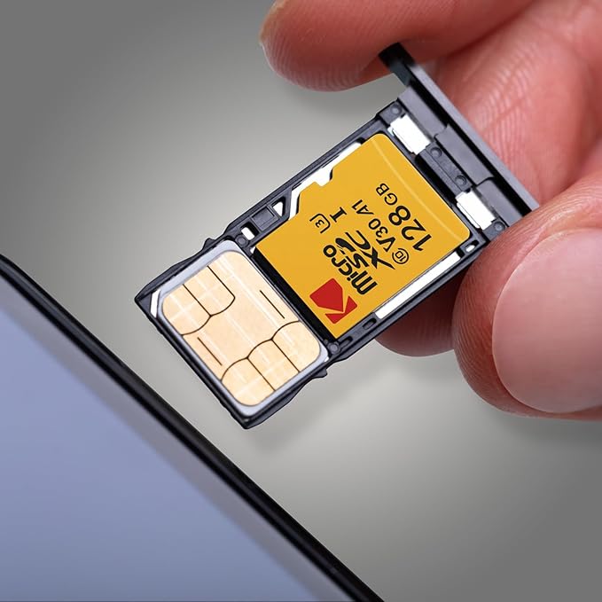 KODAK 128GB UHS-I U3 V30 A1 MicroSDXC Card with Adapter - Up to 95MB/s Read Speed - Up to 85MB/s Write Speed - Additional Storage for Multimedia Devices