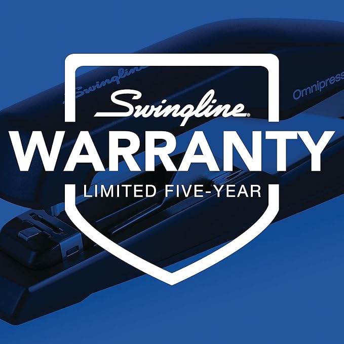 Swingline Stapler, Omnipress 60 Stapler, Press Anywhere for Easier Use, 60 Sheet Capacity, Black/Gray (5000590A)