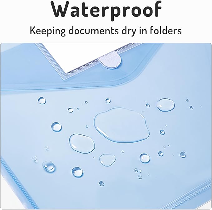 Forvencer Binder Pocket, 36 Pack Super Heavyweight Plastic Folders with Tight Closure, Binder Folders Side Loading, 3 Ring Binder Pocket, Binder Dividers with Pockets, Letter Size, Pastels Series