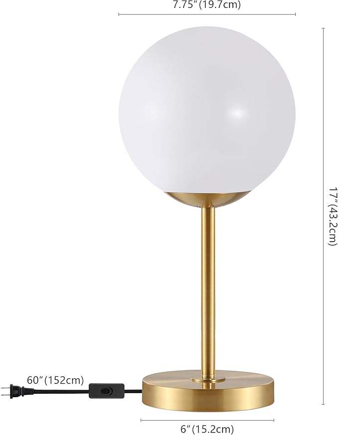 SAFAVIEH Lighting Collection Gemini Gold 17-inch Table Lamp (LED Bulb Included)