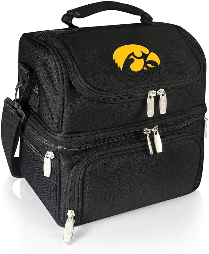 PICNIC TIME NCAA Nebraska Cornhuskers Pranzo Lunch Bag - Insulated Lunch Box with Picnic Set - Lunch Cooler Bag