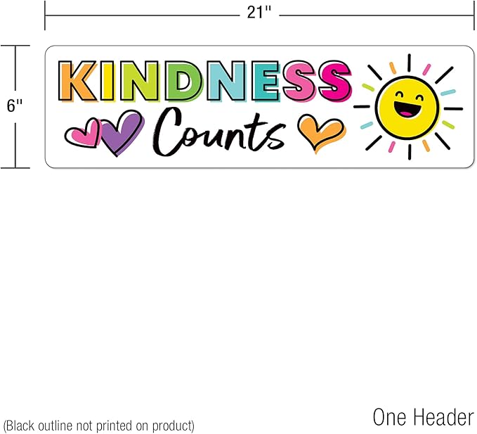 Carson Dellosa Kind Vibes Motivational Mini Bulletin Board Set—Kindness Counts Header With Inspirational Messages, Homeschool or Classroom Decor (15 pc)