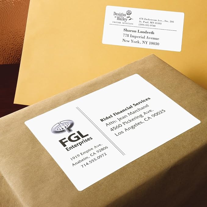 Avery Shipping Address Labels, Laser & Inkjet Printers, 1,000 Labels, 3-1/2 x 5, Permanent, 2 Packs (95935)