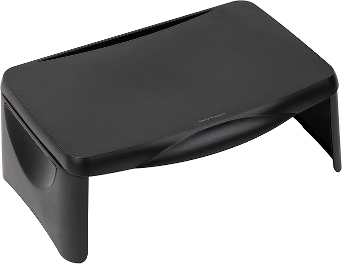 Mind Reader Lap Desk/Laptop Stand, Bed Tray, Folding Legs, Portable, Dorm, Plastic, 18.75" L x 11.25" W x 7.25" H, Black