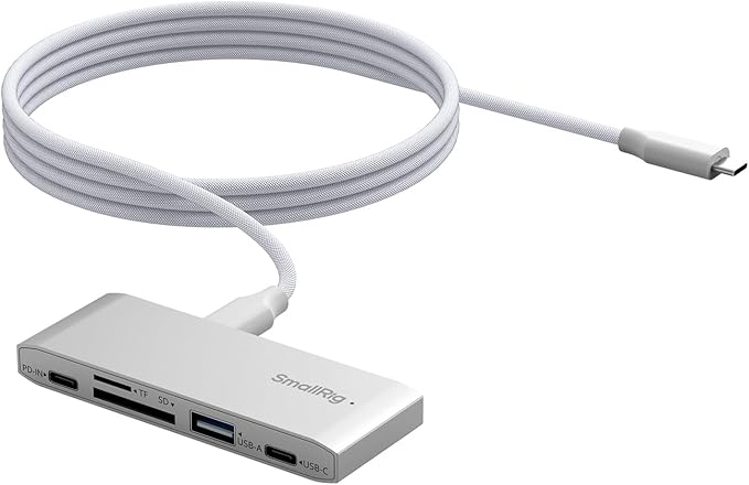 SmallRig 5-in-1 Memory Card Reader, Dual USB-C & SD/TF Card Slots, 65W PD Charging, for SD, SDHC, SDXC, Micro SD, Micro SDXC, Micro SDHC Cards, Travel Photography - 4746