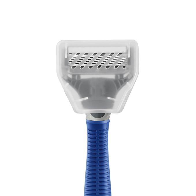 Harry's Original Shaving Kit for Men - Razor Handle, 5 Razor Blade Refills, Foaming Shave Gel, and Travel Blade Cover - Ocean Blue