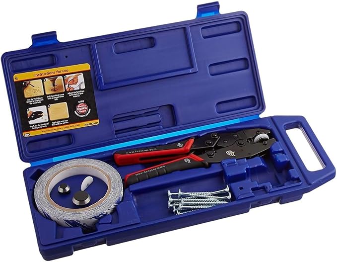 FastCap Custom Color Punch Kit Basic with Powerhead Screws, Hole Punch Tool and 1" x 50' SpeedTape - Perfect for Professional Contractors and Technicians - 80056