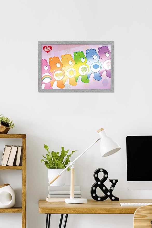 Care Bears - Care Bear Stare Wall Poster, 22.4L" x 14.7W", Gray Framed Version
