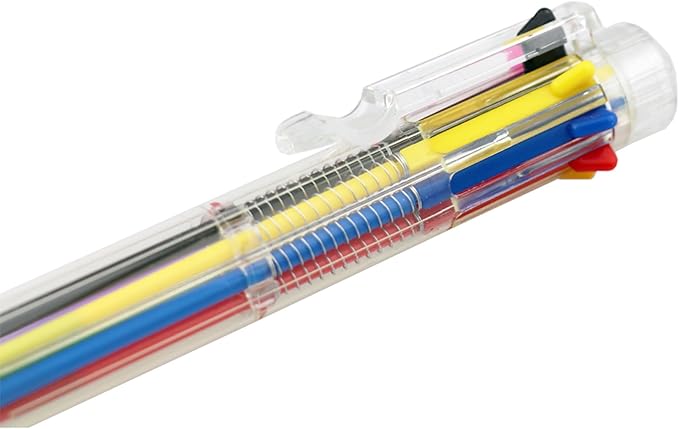 HeTaoCat Multicolor Pens 3 Pack 8 Colors Retractable Ballpoint Pen 0.5mm 8 in 1 Ballpoint Pensfor Office Supplies (8 in 1)