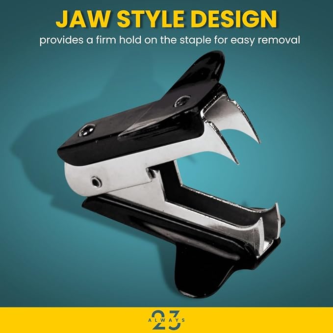 Always23 Staple Remover 3 Pack, Jaw Style- Effortlessly Remove Staples with Precision - Ergonomic Staple Puller Tool - Office and School Essential