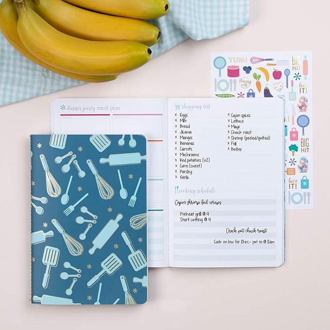 Erin Condren Designer Petite Planner - Meal Planner (New Cover) Track of All of Your Nutrition, Grocery Spending and Health Goals with this Meal Planner and Food Journal