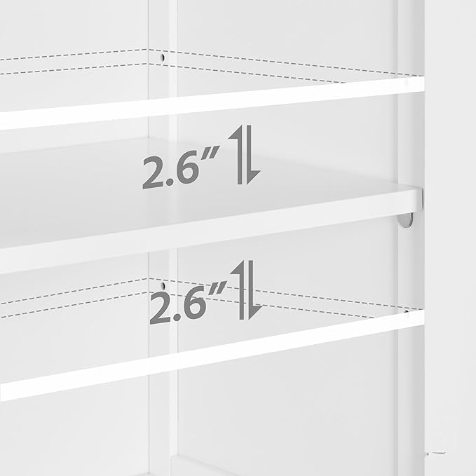 Yaheetech Bathroom Storage Cabinet with 1 Drawer and 2 Doors, Bathroom Floor Cabinet with Adjustable Shelf, Wooden Storage Units for Living Room, Entryway, Small Space,White