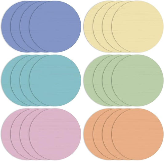 24 Pack 10 Inch Dry Erase Dots for Classroom Tables Dry Erase Circles Colorful Removable Board Marker Wall Sticker Decal Spot Set for Student Tables Desk School Teacher Supplies(Warm Color)