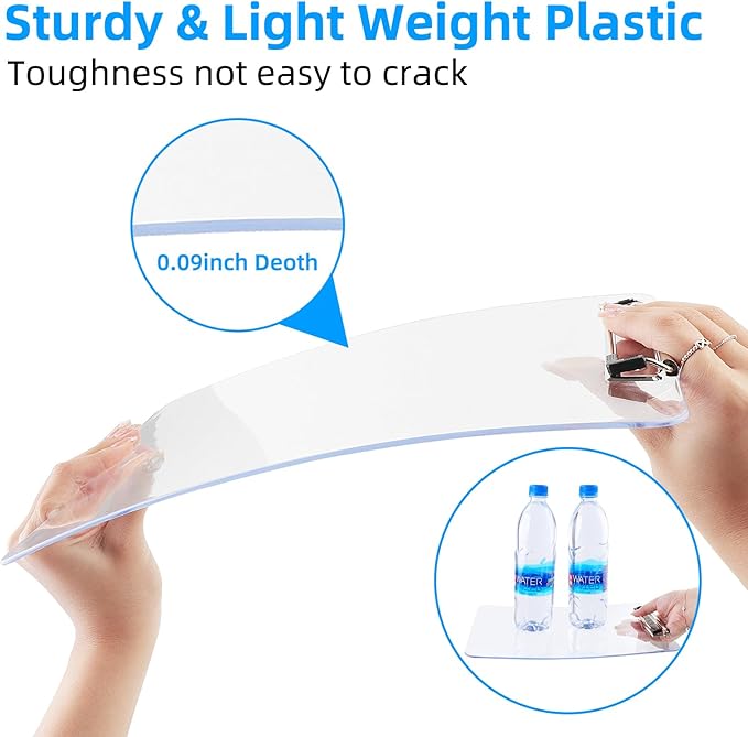 Plastic Clipboards, A4 Acrylic Clear Board 8.5x11 for Classroom, Students, Transparent Letter Size 9" x 12.5" with Low Profile Clip, Office & School Supply(Pack of 6)