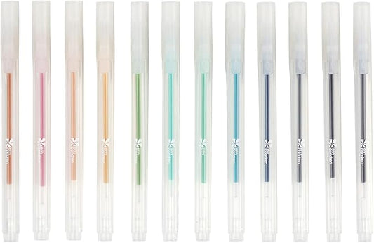 Erin Condren Colorful Gel Pens 12-Pack Rich Premium Ink. Writes Smoothly on Most Surfaces. Set of 12 Pens with 12 Ink Colors Perfect for Writing and Drawing