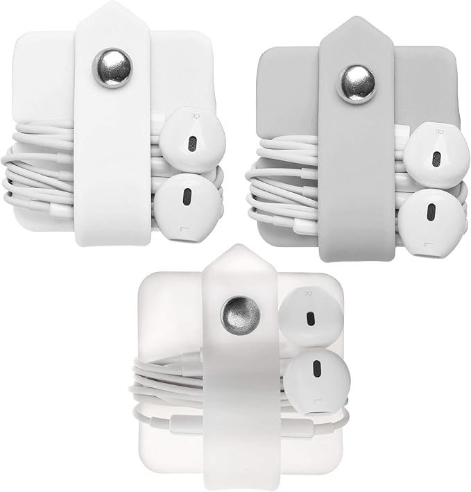 Cord Organizer Earbuds Holder Earphone Wrap Earphones Organizer Headset Headphone Earphone Wrap Winder Cord Manager Cable Winder Set of 3