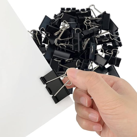 80Pcs Medium Binder Clips, 1.25 inch(32mm), Paper Clamps Medium Size for Office Supplies, Black