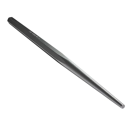 Mayhew Tools 22009 Line-Up Punch, 1/4" x 18", Black Oxide Finish