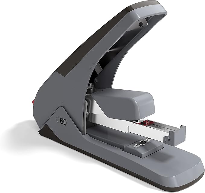 STAPLES TRU RED One-Touch Stapler, 60-Sheet Capacity, Gray/Black (TR58490)