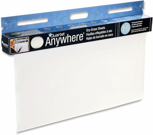 Quartet Dry Erase Sheets, Anywhere, 24" x 31-1/2", 15 Sheets (85563)