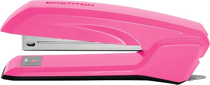 Bostitch Office Ascend 3 in 1 Stapler Integrated Remover & Staple Storage, 420 Staples Included, 20 Sheet Capacity, Lightweight, Pink
