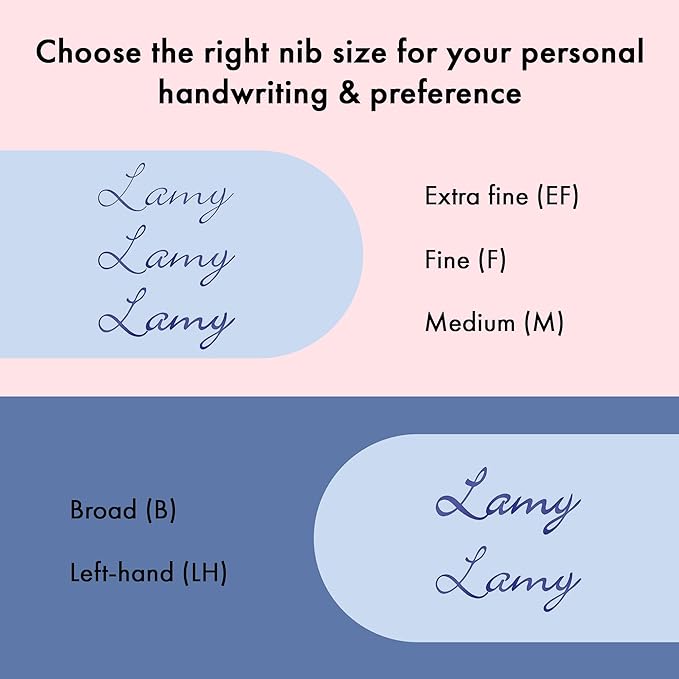 LAMY safari lightrose - Fountain Pen with ergonomic grip & polished steel nib in size M - ideal for any Writing & Calligraphy - including LAMY T 10 blue cartridge - Right-Handed