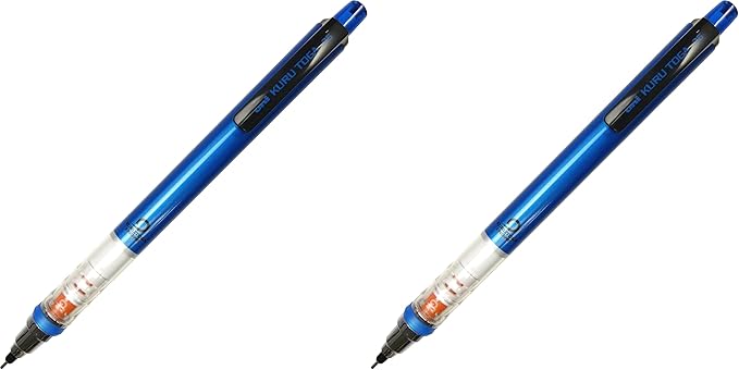 Uni Kurutoga Mechanical Pencil Standard, 0.5mm, Navy (M54501P.9) (Pack of 2)