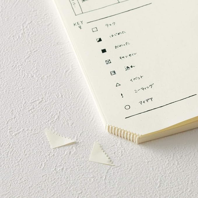 DESIGNPHIL Midori 15313006 Notebook, MD Notebook, Journal, A5, 1 Page Per Day, Dot Square A
