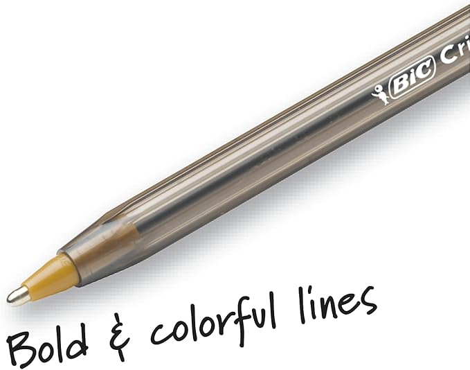 BIC Cristal Xtra Bold Ballpoint Pens, Bold Point (1.6mm) For Vivid And Dramatic Lines, Blue Ink, 24-Count Pack, Perfect Ink Pens