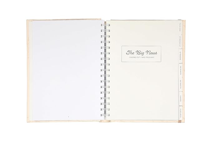 Pearhead Little Bundle of Joy Pregnancy Journal, Keepsake Pregnancy Memory Book with Sonogram Photo, First Through Third Trimester Pregnancy Milestone Tracker, Blush Leaf